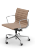 Picture of ALUMINIUM CHAIR EA 118  OFFICE SWIVEL CHAIR WITH ARMREST BACK TILT MECHANISM,  COGNAC/IVORY, vitra.