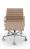 Picture of ALUMINIUM CHAIR EA 118  OFFICE SWIVEL CHAIR WITH ARMREST BACK TILT MECHANISM,  COGNAC/IVORY, vitra.