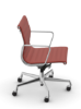 Picture of ALUMINIUM CHAIR EA 118  OFFICE SWIVEL CHAIR WITH ARMREST BACK TILT MECHANISM,  RED/COGNAC, vitra. 