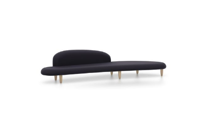 Picture of FREEFORM SOFA, CREDO  DARK BLUE/ BLACK 21018200 vitra. 