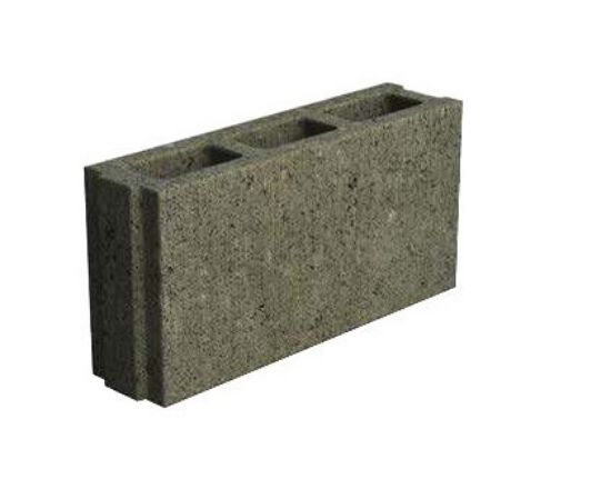 Picture of CONCRETE BLOCKS 3 HOLES, NCS SBB-10, NORMAL WEIGHT, BOTTOM CLOSED