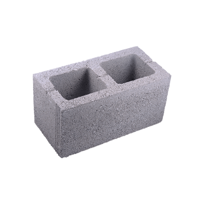 Picture of "8 CONCRETE HOLLOW BLOCKS 2 HOLES, BOTTOM OPEN  40 x 20 X 20 cm 