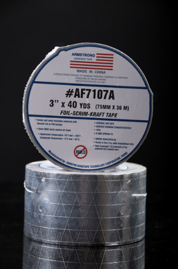 Picture of ABRO Aluminum FSK Tape with Thread (3 X 40 Yds)