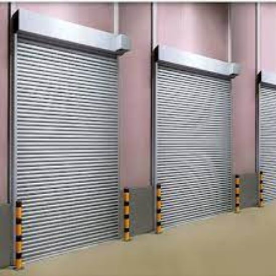 Picture of SINGLE SKIN STAINLESS STEEL ROLLER SHUTTER DOOR FIRE RATED- ASSA ABLOY