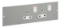 Picture of Twin Switched Socket for FloorBox Model LEG.689666 - LEGRAND