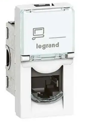 Picture of Data Sockets RJ45 Type 1 Mod White Model LEG.76571- LEGRAND 